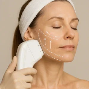 Woman having HI-FU to reduce wrinkles call LA LIPO Sutton on Trent Now!