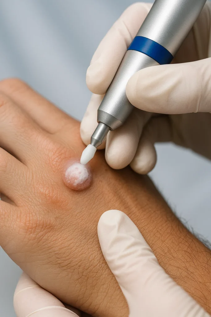 example of wart removal Sutton on Trent using cryopen
