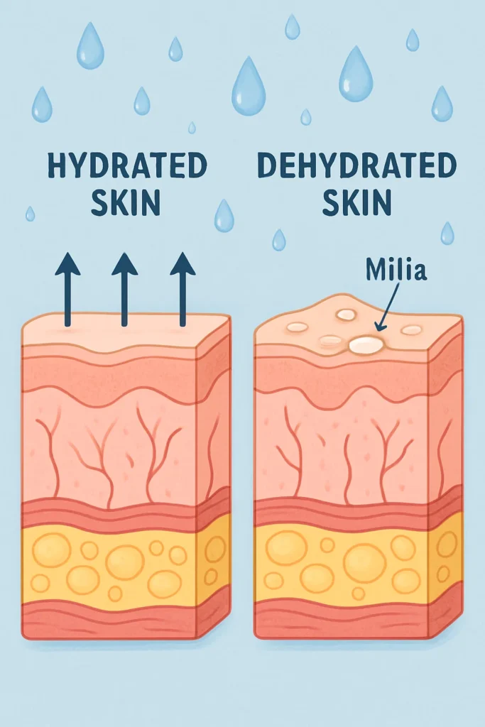 The importance of hydration and milia production Sutton on Trent