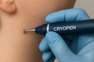 Person receiving skin tag removal Sutton on Trent