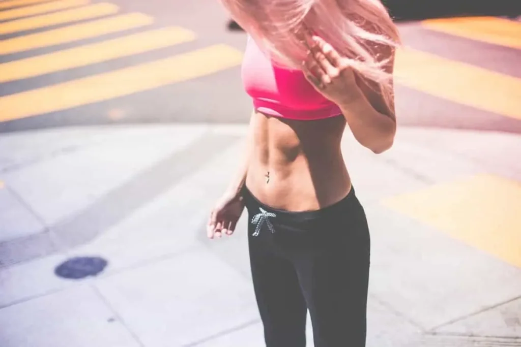 Woman with toned stomach after LA-EMS Body Sculpting Treatment Sutton on Trent